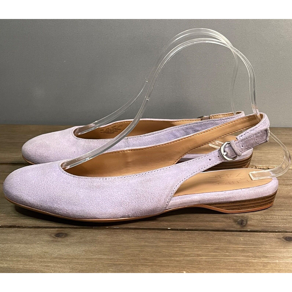 Naturalizer Women's Primo Slingback Flats Size 7 Lavender Purple Suede - Picture 8 of 15